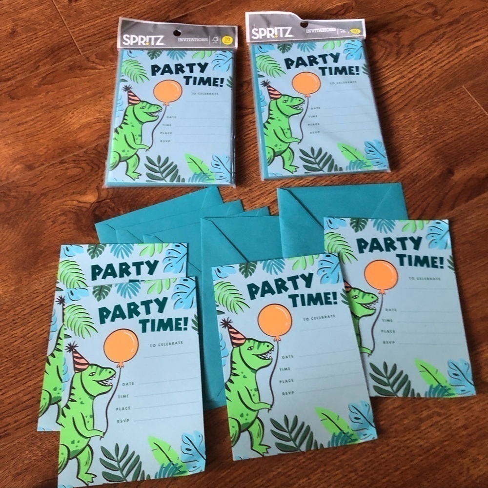 Dinosaur Party Time Invites (24ct)